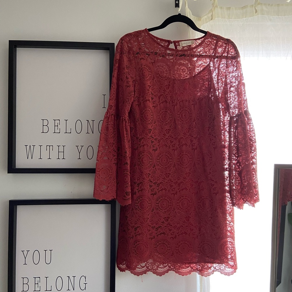Altar’d State Bell Sleeve Lace Dress